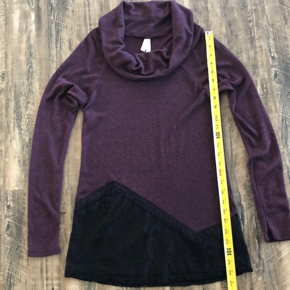 Vanity eggplant colored cowel neck top - Picture 7 of 10